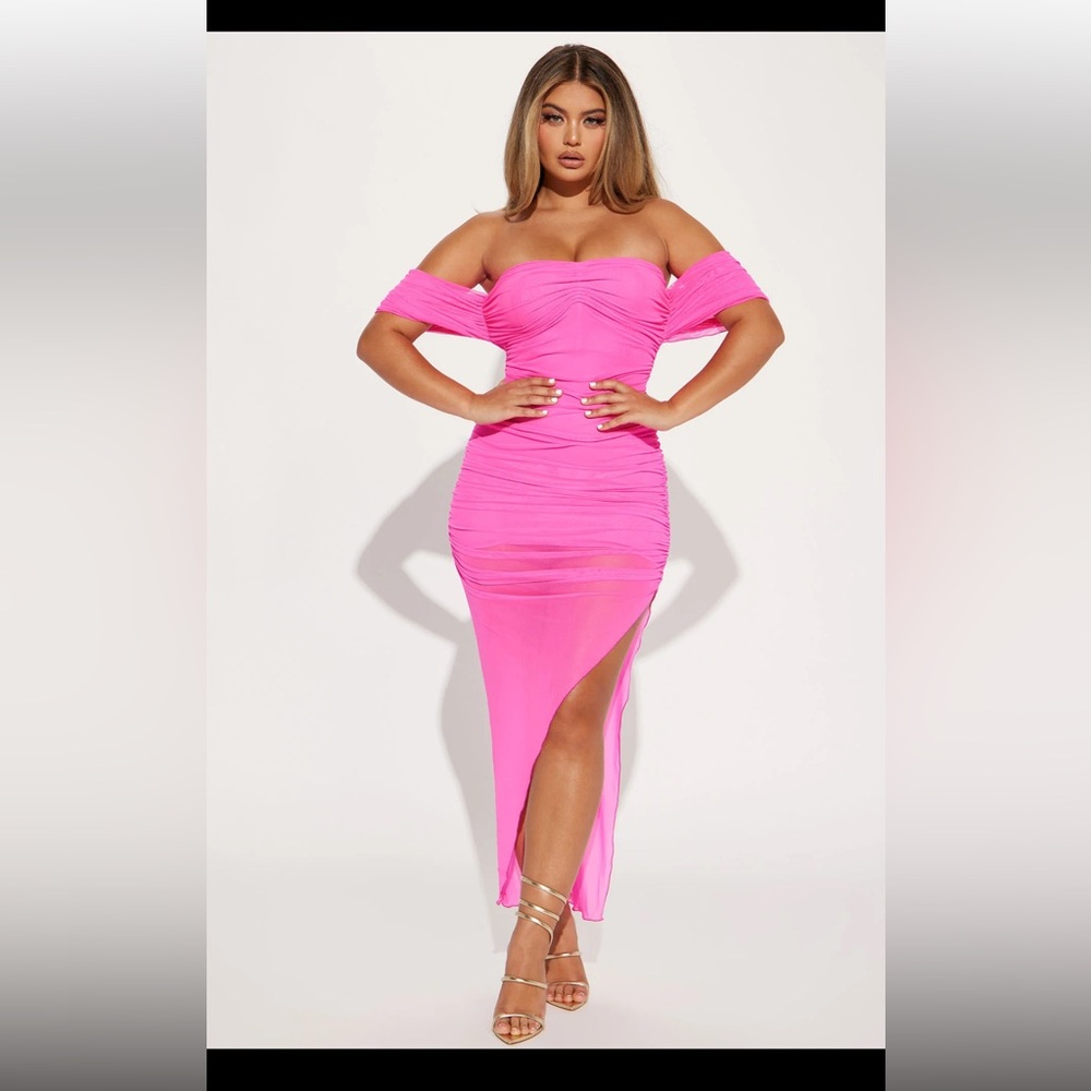 Hot pink dress